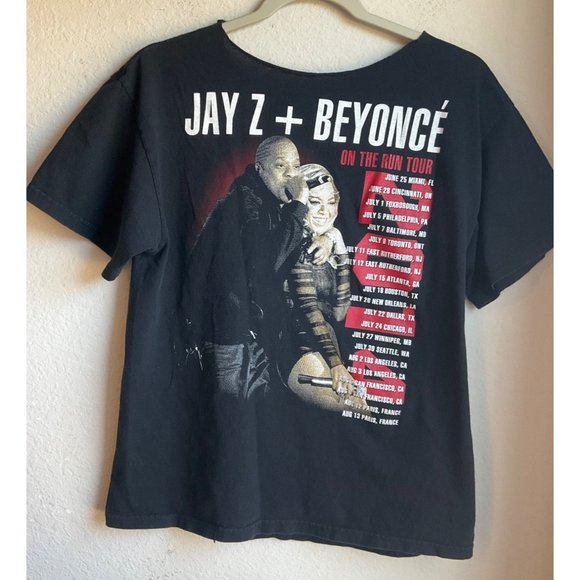 Jay-Z Beyonce 2014 On The Run T-Shirt Sz.Medium Tour Concert Rap - Picture 3 of 7